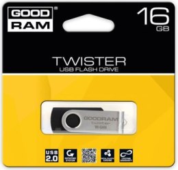 Pendrive GoodRam Twister UTS2-0160K0R11 (16GB; USB 2.0; kolor czarny)
