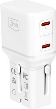 3mk incharge® Globe 45W™ 2C PD QC4+ PPS SCP AFCUS/EU/AUS/UK White