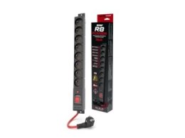 Listwa antyprzepięciowa - Acar R8 Power 8 gniazd 230V PL 10m 16A czarna