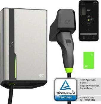 Green Cell HabuDen Wallbox 22kW 32A 7,5m NFC Kabel Typ 2