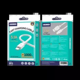 JELLICO kabel B15 Lightning 3.1A 1M Biały
