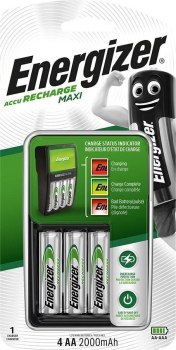 ŁADOWARKA ENERGIZER MAXI+4AA ACCU HR6 POW+ 2000mAh