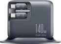 Joyroom Podix JR-TRD01 GaN 140W z 5 portami i podwójnymi zwijanymi kablami - szara