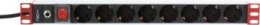 Listwa antyprzepięciowa - Techly 106893 Listwa zasilająca PDU Rack 19'' 1U, 8x Schuko, 250V/16A kabel 3m