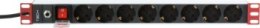 Listwa antyprzepięciowa - Techly 106893 Listwa zasilająca PDU Rack 19'' 1U, 8x Schuko, 250V/16A kabel 3m