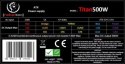 Zasilacz Rebeltec Titan 500W, 120mm silent +kab(2xMolex,4xSATA,2xCPU,1xPCIE,1xpinATX)