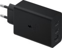 Zasilacz Samsung 65W EP-T6530 (2x USB C, 1x USB A, bez kabla) czarna