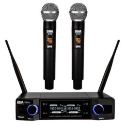 DVS2 - Mikrofon bezprzewodowy 2x nadajnik doręczny + baza pasmo UHF 560-590 MHz