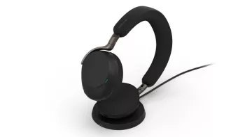 Słuchawki bezprzewodowe Jabra Evolve3 75 USB-C UC Stereo Wireless Charging Pad Black - 37599-989-889