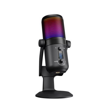 Rampage Diyez Mikrofon gamingowy dotykowy RGB USB-C czarny