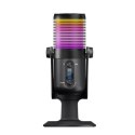 Rampage Diyez Mikrofon gamingowy dotykowy RGB USB-C czarny