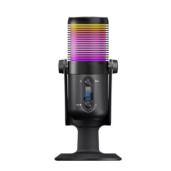 Rampage Diyez Mikrofon gamingowy dotykowy RGB USB-C czarny