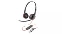 Słuchawki przewodowe HP Poly Blackwire 3220 Stereo USB-C + Adapter USB-C/A - 8X228A6