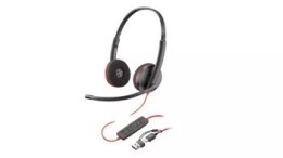 Słuchawki przewodowe HP Poly Blackwire 3220 Stereo USB-C + Adapter USB-C/A - 8X228A6