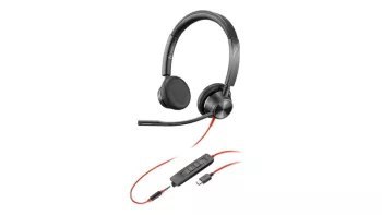 Słuchawki przewodowe HP Poly Blackwire 3325 Stereo Microsoft Teams USB-C + Adapter USB-C/A -8X222AA