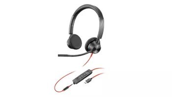Słuchawki przewodowe HP Poly Blackwire 3325 Stereo USB-C + Adapter USB-C/A -8X221AA