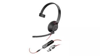 Słuchawki przewodowe HP Poly Blackwire 5210 Mono + Adapter USB-C/A - 8X230AA