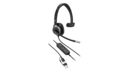 Słuchawki przewodowe HP Poly Mission 615 Mono USB-C + Adapter USB-C/A - C01C3AA