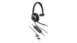 Słuchawki przewodowe HP Poly Mission 815 Mono USB-C + Adapter USB-C/A - C01F8AA