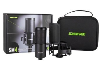 Shure SM4-K-KIT - Mikrofon pojemnościowy zewnętrznie polaryzowany uchwyt popfiltr etui