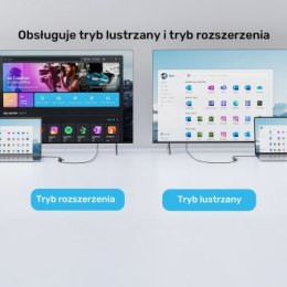 Unitek Hub USB-C 7w1 4K@60Hz, PD 100W i przycisk HDMI On/Off