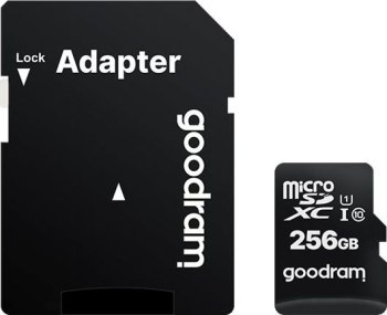 GOODRAM 256GB microSDHC class 10 UHS I + adapter