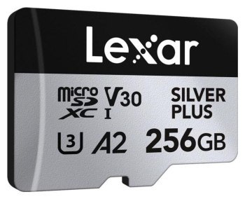 Karta microSDXC Lexar 256GB Professional SILVER Plus UHS-I A2 V30 U3 4K