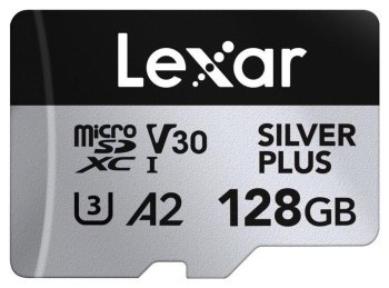 Lexar 128GB microSDXC Professional SILVER Plus UHS-I A2 V30 U3 4K