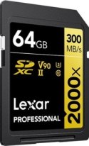 Lexar SDXC 64GB Professional 2000x UHS-II U3 ( 260/300 MB/s )
