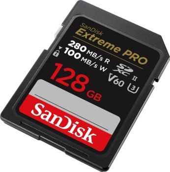 SanDisk SDXC 128GB Extreme Pro 280/100 MB/s V60 UHS-II