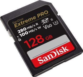 SanDisk SDXC 128GB Extreme Pro 280/100 MB/s V60 UHS-II