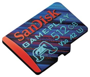 SanDisk microSDXC GamePlay 512GB 190/130 MB/s A2 C10 V30 UHS-I U3
