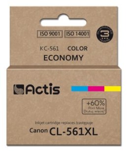 Actis KC-561 Tusz (zamiennik Canon CL-561XL; Supreme; 18 ml; błękitny purpurowy żółty). Drukuje więcej o 60% względem OEM.