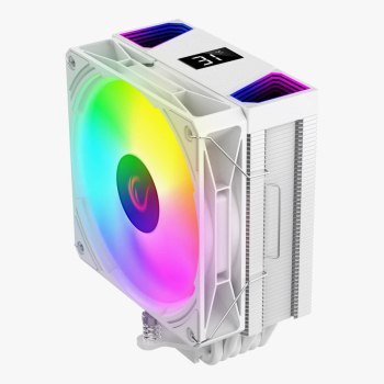 Rampage Octagon C70 Chłodzenie procesora LGA1700/AM5 LCD wentylator infinity 120mm ARGB biały