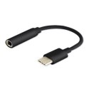 Adapter SAVIO AK-35/B (Gniazdo typ C - Jack stereo 3 5 mm ; 0 12m; kolor czarny)