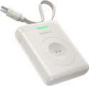 Baseus EnerFill FW11 5W do Apple Watch z wbudowanym kablem biały