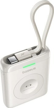 Baseus EnerFill FW11 5W do Apple Watch z wbudowanym kablem biały