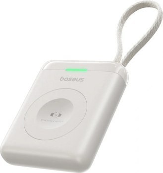 Baseus EnerFill FW11 5W do Apple Watch z wbudowanym kablem biały