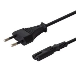Kabel SAVIO CL-100 (2-Pin F - Euro M; 1 8m; kolor czarny)