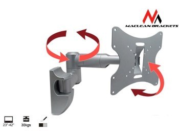Uchwyt - Uchwyt ścienny do monitora Maclean MC-503S (Obrotowy ścienne Uchylny; 23 - 42 ; max. 30kg)