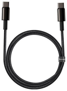 Baseus Tungsten Gold USB-C do USB-C, 100W, 2m (czarny)