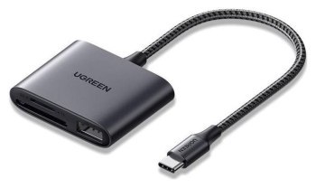 UGREEN CM387 USB-C | SD/TF + USB | czarny