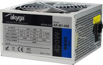 Zasilacz Akyga AK-B1-420 (420 W; Pasywne; 120 mm)