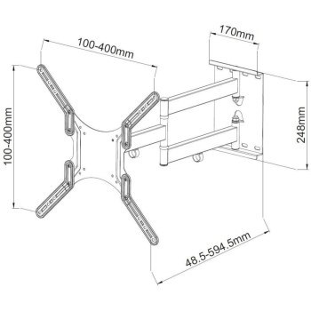 Uchwyt - Techly Uchwyt ścienny LCD (308893) 55''