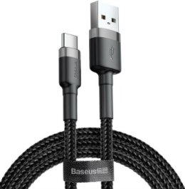 BASEUS CABLE USB DO USB-C CAFULE 3A 0.5M SZARY