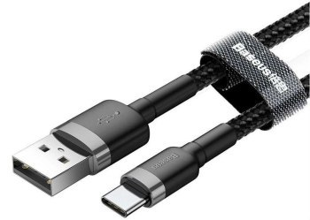 BASEUS CABLE USB DO USB-C CAFULE 3A 0.5M SZARY