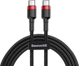 Baseus Cafule USB-C do USB-C PD 2.0, QC 3.0, 60W, 2m (czarno-czerwony)