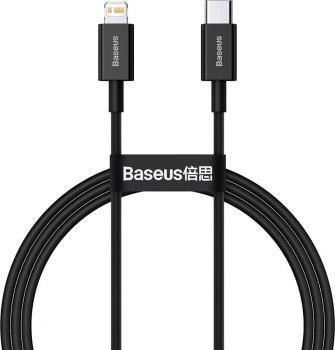 Baseus lightning - USB-C Superior Series, 20W, PD, 1m (czarny)