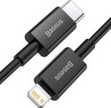 Baseus lightning - USB-C Superior Series, 20W, PD, 1m (czarny)