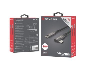 Genesis USB-C 3.2 5.0m czarny PD 60W VR